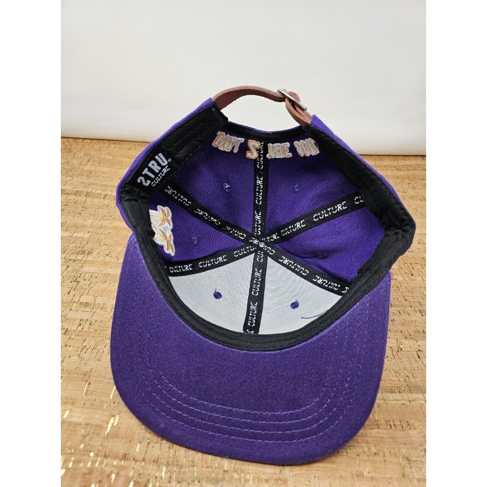 2TRU x Culture Leather Strap Back Hat Legend Purple‎ Brand New w/ Tag - Picture 5 of 6